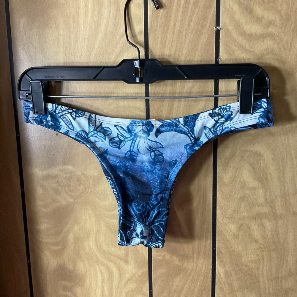The Bikini Lab Blue Floral Bikini Bottom